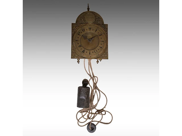 A george ii brass lantern clock by georges clarke (act. 1725-1766) 36 cm. (14.16 in.) - afbeelding 1 van  4