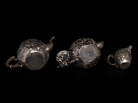A german four-part coffee and tea set, german hallmarks, 800/000, h 10-15,5 cm, total weight: 2395 g - afbeelding 3 van  12