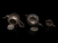 A german four-part coffee and tea set, german hallmarks, 800/000, h 10-15,5 cm, total weight: 2395 g - afbeelding 11 van  12