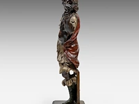 A gilt and polychrome wooden sculpture of a blackamoor figure, 17thc 88 cm. (34.64 in.) - afbeelding 3 van  7