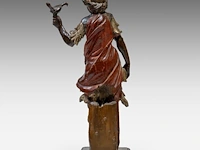 A gilt and polychrome wooden sculpture of a blackamoor figure, 17thc 88 cm. (34.64 in.) - afbeelding 4 van  7