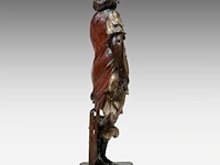 A gilt and polychrome wooden sculpture of a blackamoor figure, 17thc 88 cm. (34.64 in.) - afbeelding 5 van  7