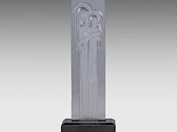 A glass art deco sculpture of the madonna and child by rené lalique (1860-1945) 37.5 cm. (14.75 in.)