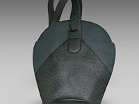 A green delvaux 'verdict' handbag in ostrich leather 37.5 cm. (14.75 in.) - afbeelding 6 van  10