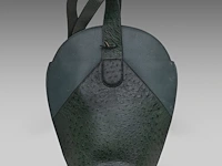 A green delvaux 'verdict' handbag in ostrich leather 37.5 cm. (14.75 in.) - afbeelding 7 van  10