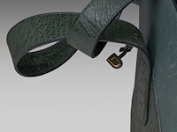 A green delvaux 'verdict' handbag in ostrich leather 37.5 cm. (14.75 in.) - afbeelding 8 van  10