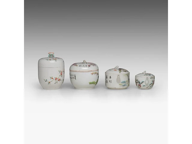 A group of chinese famille rose ware, incl. two fine teapots, some signed, some marked and of the tongzhi period, tallest h 16,5 cm (6) - afbeelding 7 van  10
