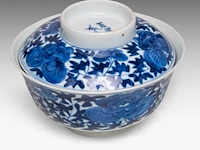A group of ten chinese blue and white wares, incl. two kangxi floral decorated small dishes, 17thc and 18thc, largest 23 x 31 cm - afbeelding 2 van  12