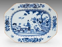 A group of ten chinese blue and white wares, incl. two kangxi floral decorated small dishes, 17thc and 18thc, largest 23 x 31 cm - afbeelding 4 van  12