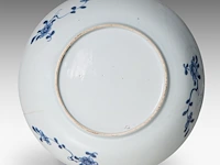 A group of ten chinese blue and white wares, incl. two kangxi floral decorated small dishes, 17thc and 18thc, largest 23 x 31 cm - afbeelding 6 van  12