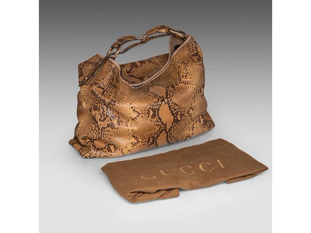 A gucci python tote bag 35 x 47 x 11 cm. (13.77 x 18 1/2 x 4.33 in.) - afbeelding 8 van  8