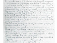 A handwritten letter by paul delvaux (1897-1994) to his friends claude and ruth spaak, 1948