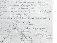 A handwritten letter by paul delvaux (1897-1994) to his friends claude and ruth spaak, 1948 - afbeelding 4 van  4