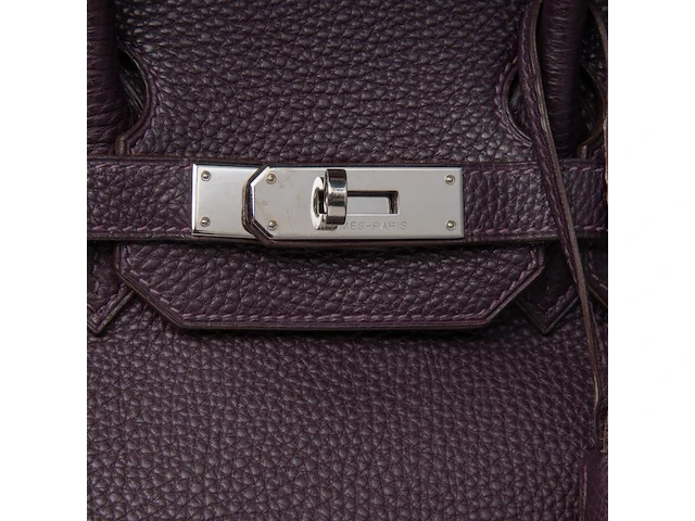 A hermès birkin 35 raisin veau togo handbag with ck hardware 25 x 35 x 17 cm. (9.83 x 13.77 x 6.69 in.) - afbeelding 4 van  18