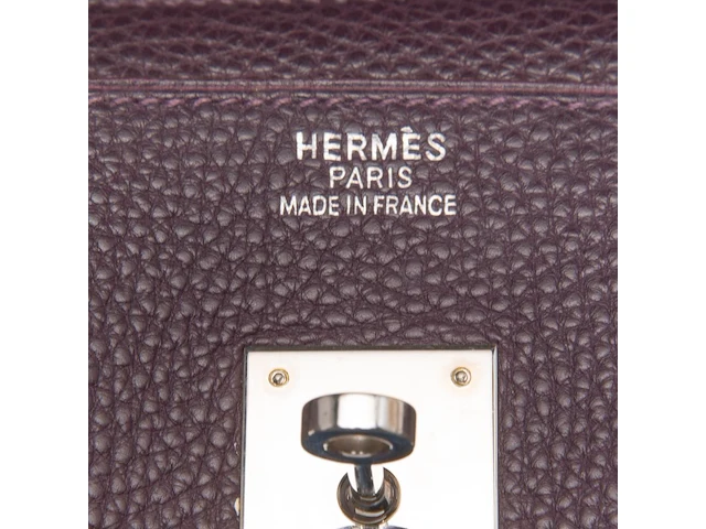 A hermès birkin 35 raisin veau togo handbag with ck hardware 25 x 35 x 17 cm. (9.83 x 13.77 x 6.69 in.) - afbeelding 6 van  18