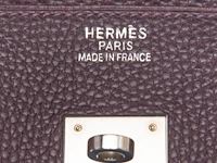 A hermès birkin 35 raisin veau togo handbag with ck hardware 25 x 35 x 17 cm. (9.83 x 13.77 x 6.69 in.) - afbeelding 6 van  18