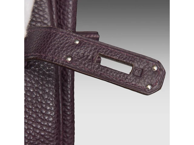 A hermès birkin 35 raisin veau togo handbag with ck hardware 25 x 35 x 17 cm. (9.83 x 13.77 x 6.69 in.) - afbeelding 7 van  18