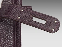 A hermès birkin 35 raisin veau togo handbag with ck hardware 25 x 35 x 17 cm. (9.83 x 13.77 x 6.69 in.) - afbeelding 7 van  18