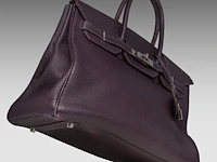 A hermès birkin 35 raisin veau togo handbag with ck hardware 25 x 35 x 17 cm. (9.83 x 13.77 x 6.69 in.) - afbeelding 10 van  18