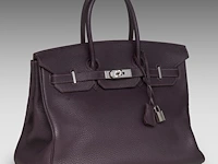 A hermès birkin 35 raisin veau togo handbag with ck hardware 25 x 35 x 17 cm. (9.83 x 13.77 x 6.69 in.) - afbeelding 11 van  18