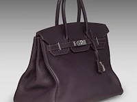 A hermès birkin 35 raisin veau togo handbag with ck hardware 25 x 35 x 17 cm. (9.83 x 13.77 x 6.69 in.) - afbeelding 12 van  18