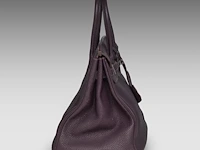 A hermès birkin 35 raisin veau togo handbag with ck hardware 25 x 35 x 17 cm. (9.83 x 13.77 x 6.69 in.) - afbeelding 13 van  18