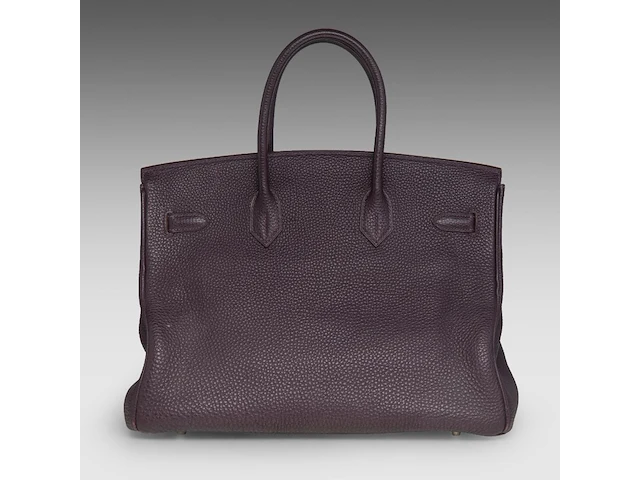 A hermès birkin 35 raisin veau togo handbag with ck hardware 25 x 35 x 17 cm. (9.83 x 13.77 x 6.69 in.) - afbeelding 14 van  18