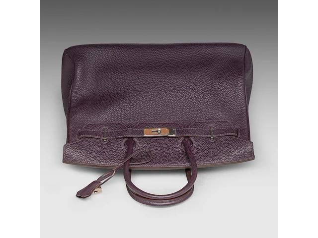 A hermès birkin 35 raisin veau togo handbag with ck hardware 25 x 35 x 17 cm. (9.83 x 13.77 x 6.69 in.) - afbeelding 16 van  18