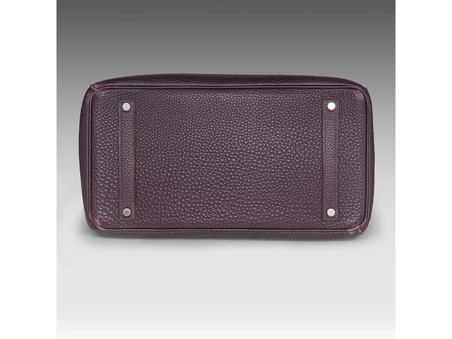 A hermès birkin 35 raisin veau togo handbag with ck hardware 25 x 35 x 17 cm. (9.83 x 13.77 x 6.69 in.) - afbeelding 17 van  18