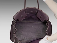 A hermès birkin 35 raisin veau togo handbag with ck hardware 25 x 35 x 17 cm. (9.83 x 13.77 x 6.69 in.) - afbeelding 18 van  18