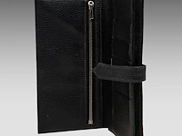 A hermès black lizard bearn wallet 9.5 x 17.5 cm. (3.74 x 6.88 in.) - afbeelding 6 van  9