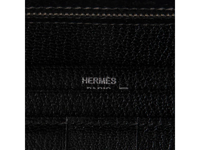 A hermès black lizard bearn wallet 9.5 x 17.5 cm. (3.74 x 6.88 in.) - afbeelding 8 van  9