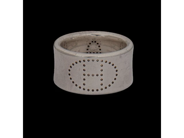 A hermès eclipse ruban sterling silver ring - afbeelding 1 van  13