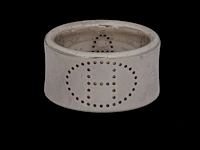 A hermès eclipse ruban sterling silver ring