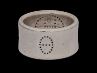 A hermès eclipse ruban sterling silver ring - afbeelding 6 van  13