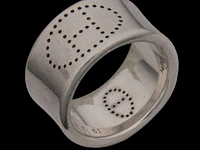 A hermès eclipse ruban sterling silver ring - afbeelding 7 van  13