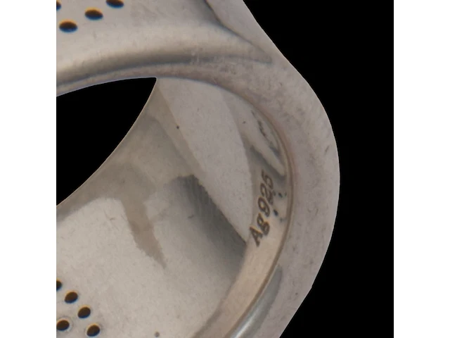 A hermès eclipse ruban sterling silver ring - afbeelding 8 van  13