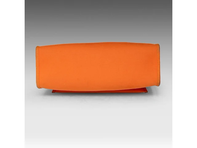 A hermès 'herbag' 31 in leather and orange toile, includes pouch, h 25 - w 31 - d 10 cm - afbeelding 2 van  18