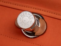 A hermès 'herbag' 31 in leather and orange toile, includes pouch, h 25 - w 31 - d 10 cm - afbeelding 9 van  18