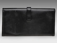 A hermès jige black box calf clutch 15 x 29 cm. (5.91 x 11.41 in.) - afbeelding 4 van  11
