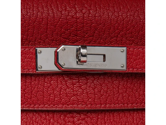 A hermès kelly 32 chèvre de coromandel sellier handbag with palladium ck hardware 23 x 32 x 12 cm. (9.06 x 12.59 x 4.71 in.) - afbeelding 5 van  21