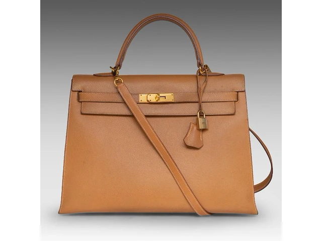 A hermès kelly 35 sellier veau epsom handbag with cc hardware 24.5 x 35 x 13 cm. (9.65 x 13.77 x 5.12 in.) - afbeelding 1 van  19