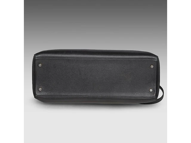 A hermès kelly 40 retourné in black veau epsom handbag with ck hardware 27 x 40 x 13 cm. (10.63 x 15 3/4 x 5.12 in.) - afbeelding 19 van  36