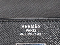 A hermès kelly 40 retourné in black veau epsom handbag with ck hardware 27 x 40 x 13 cm. (10.63 x 15 3/4 x 5.12 in.) - afbeelding 25 van  36