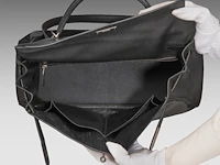 A hermès kelly 40 retourné in black veau epsom handbag with ck hardware 27 x 40 x 13 cm. (10.63 x 15 3/4 x 5.12 in.) - afbeelding 36 van  36