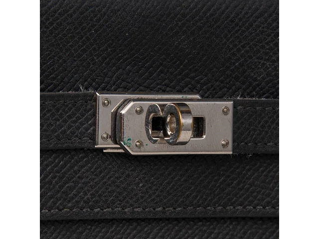 A hermès kelly wallet to go in black calfskin 11 x 20 cm. (4.33 x 7.87 in.) - afbeelding 5 van  9