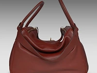 A hermès lindy 34 rouge hermès veau swift leather handbag with cc hardware 22 x 34 x 16 cm. (8.66 x 13.39 x 6.29 in.) - afbeelding 16 van  19