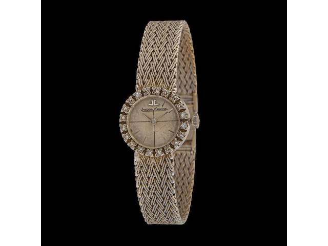 A jaeger-lecoultre ladies wrist watch in 18ct white gold, set with diamonds, weight: 26,4 g - afbeelding 1 van  4