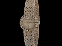 A jaeger-lecoultre ladies wrist watch in 18ct white gold, set with diamonds, weight: 26,4 g - afbeelding 1 van  4