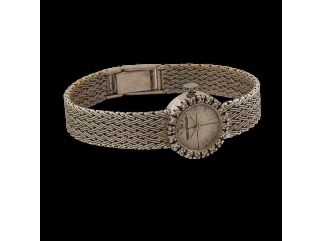 A jaeger-lecoultre ladies wrist watch in 18ct white gold, set with diamonds, weight: 26,4 g - afbeelding 3 van  4